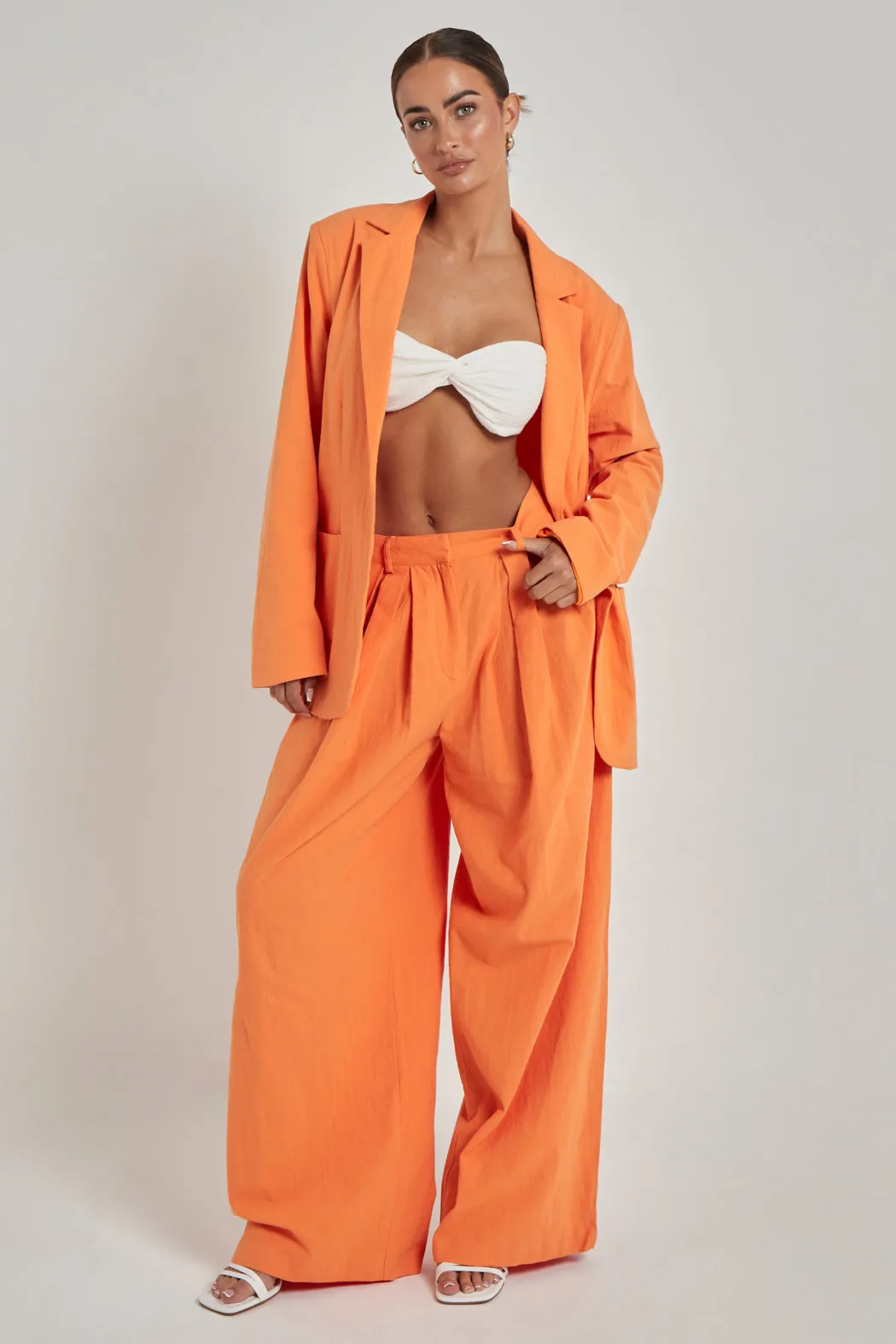Linen Wide Leg Trouser