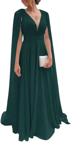 Long Bridesmaid Dresses for Wedding Chiffon Wedding Guest Dresses for Women A Line Formal Evening Party Gowns