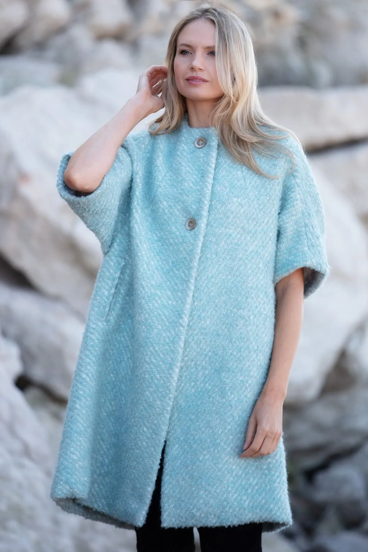 Louisa Wool Boucle Coat