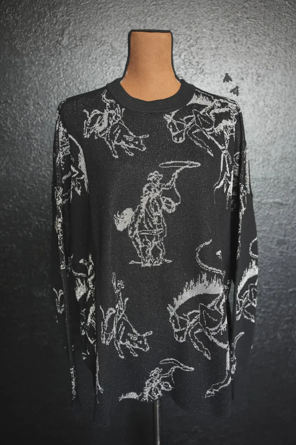 Metallic Bronc Rider Sweater