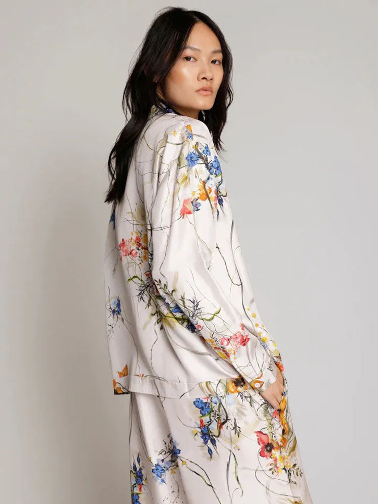 Munthe Aseia Silk Shirt Creme