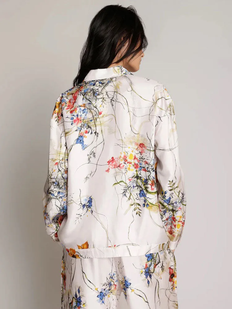 Munthe Aseia Silk Shirt Creme