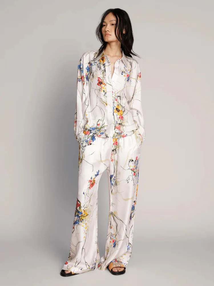 Munthe Aseia Silk Shirt Creme