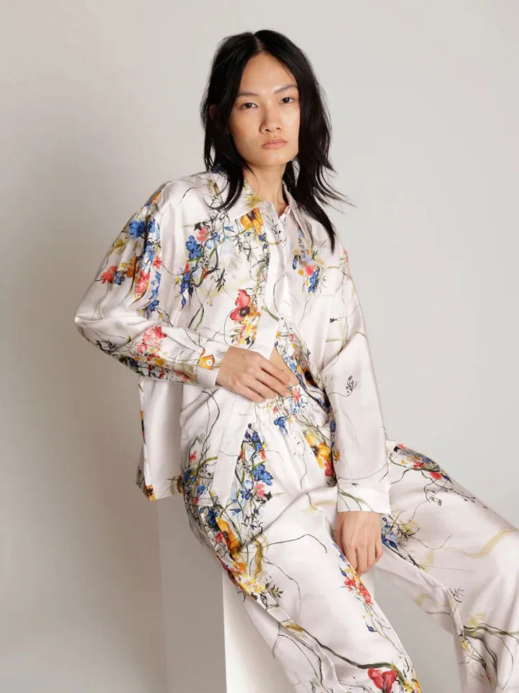 Munthe Aseia Silk Shirt Creme