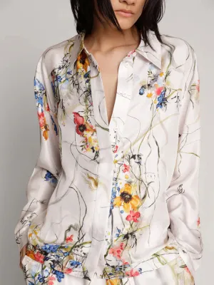 Munthe Aseia Silk Shirt Creme