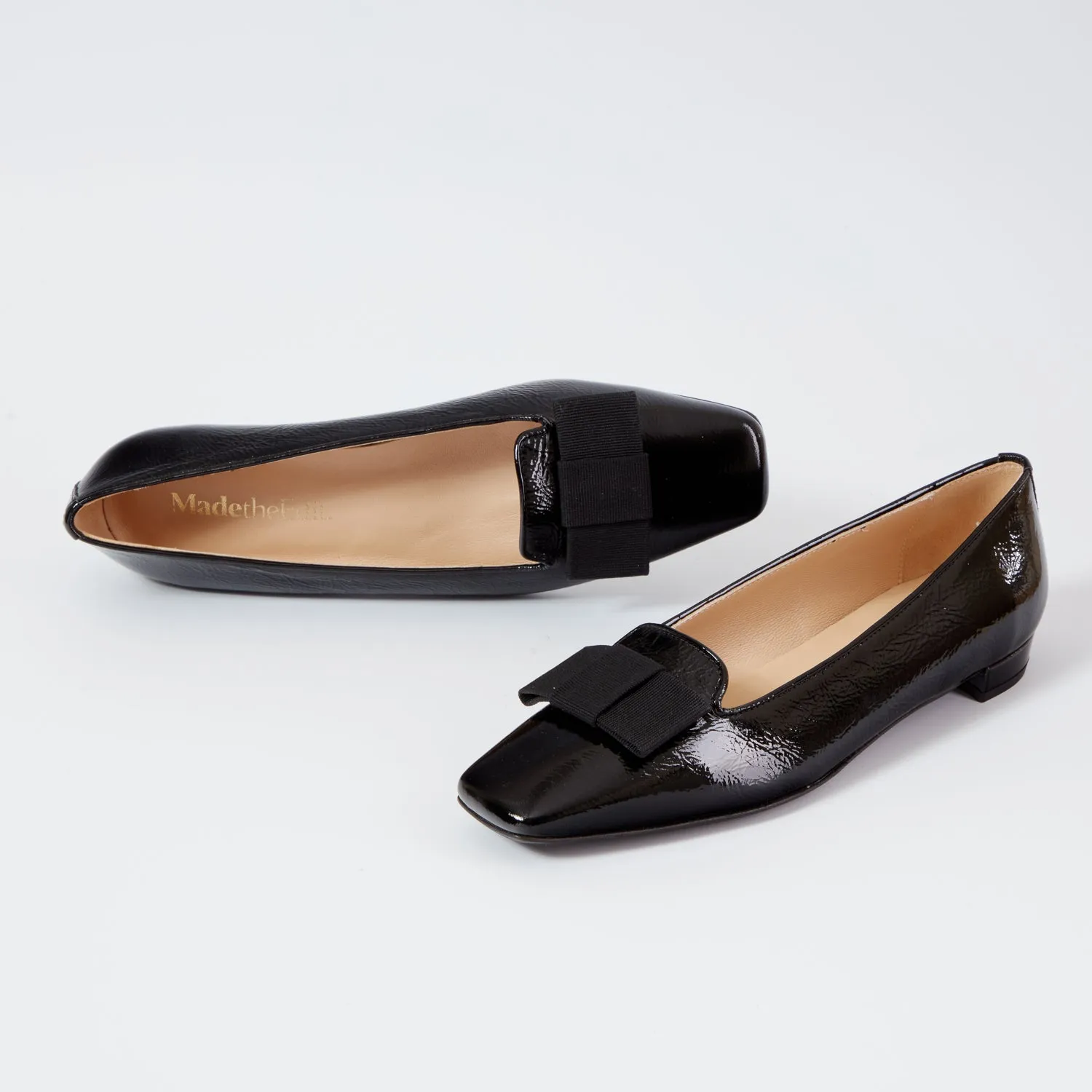 Nina Black Bow flat