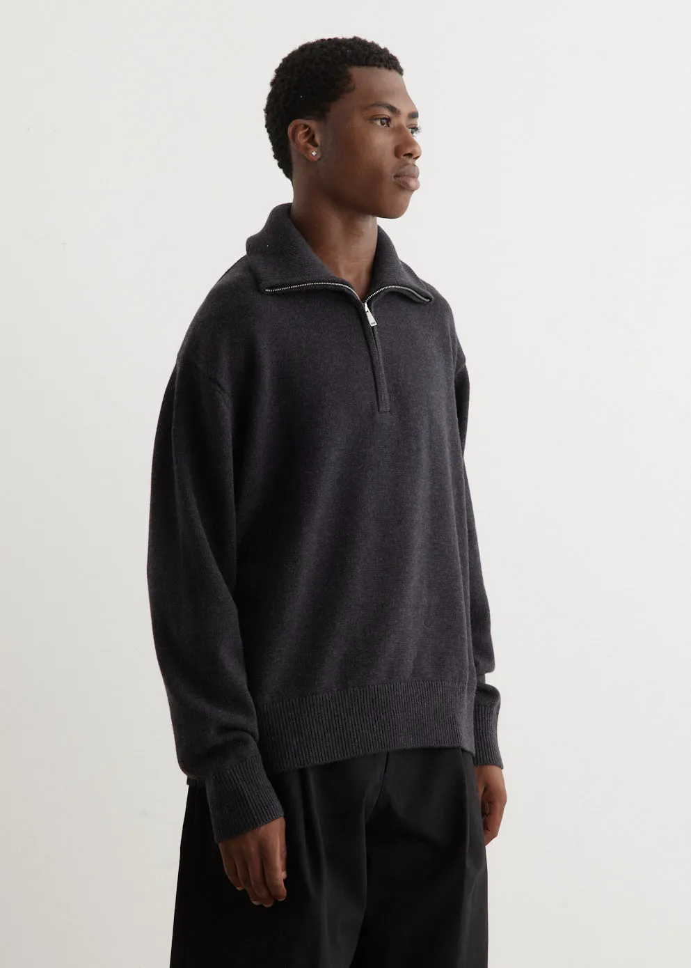 Parke 12G Navel Rib Crew Knit