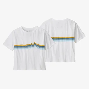 Patagonia W's Ridge Rise Stripe Organic Easy Cut Tee-White