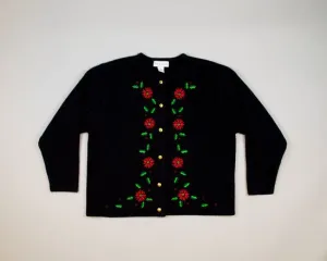 Perfect Poinsettias-Large Christmas Sweater