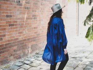 Pin-tuck shirt (silk)