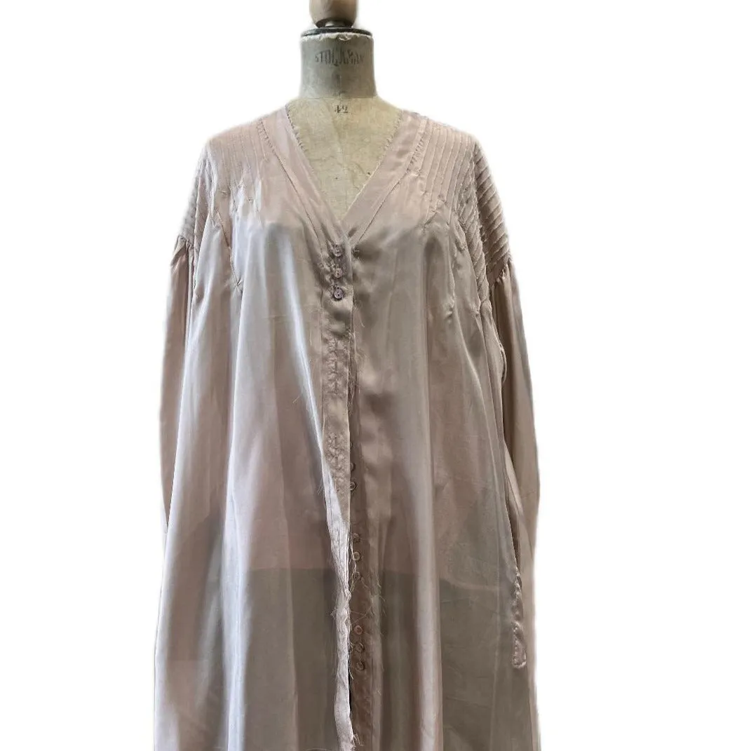 Pin-tuck shirt (silk)
