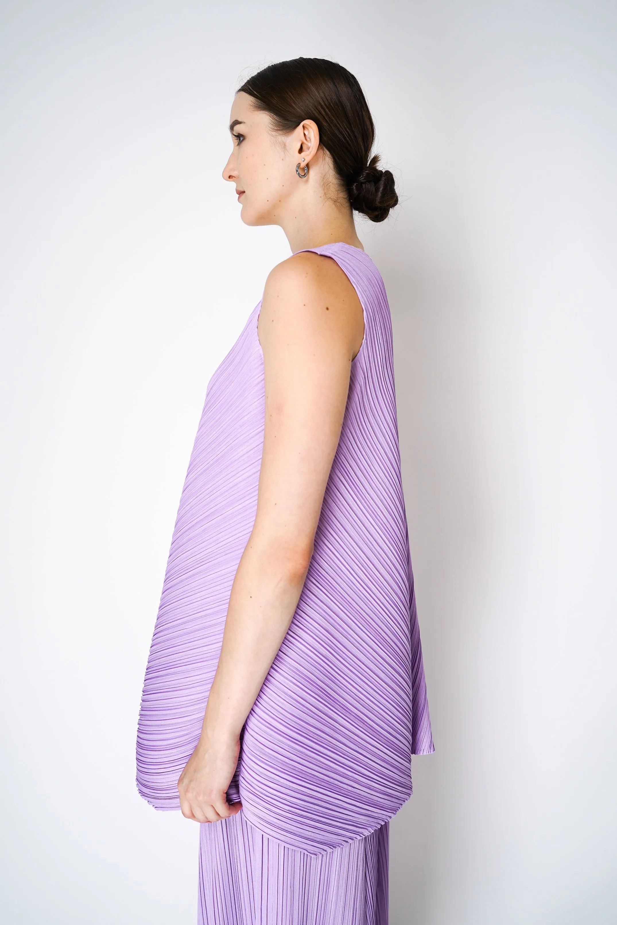 Pleats Please Issey Miyake Mellow Pleats Tunic in Lilac