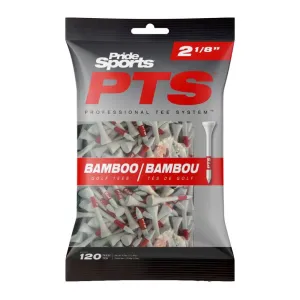 Pride PTS Bamboo Golf Tees - Red 53mm