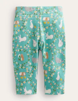 Printed Legging-Hot Spring Green Bunny