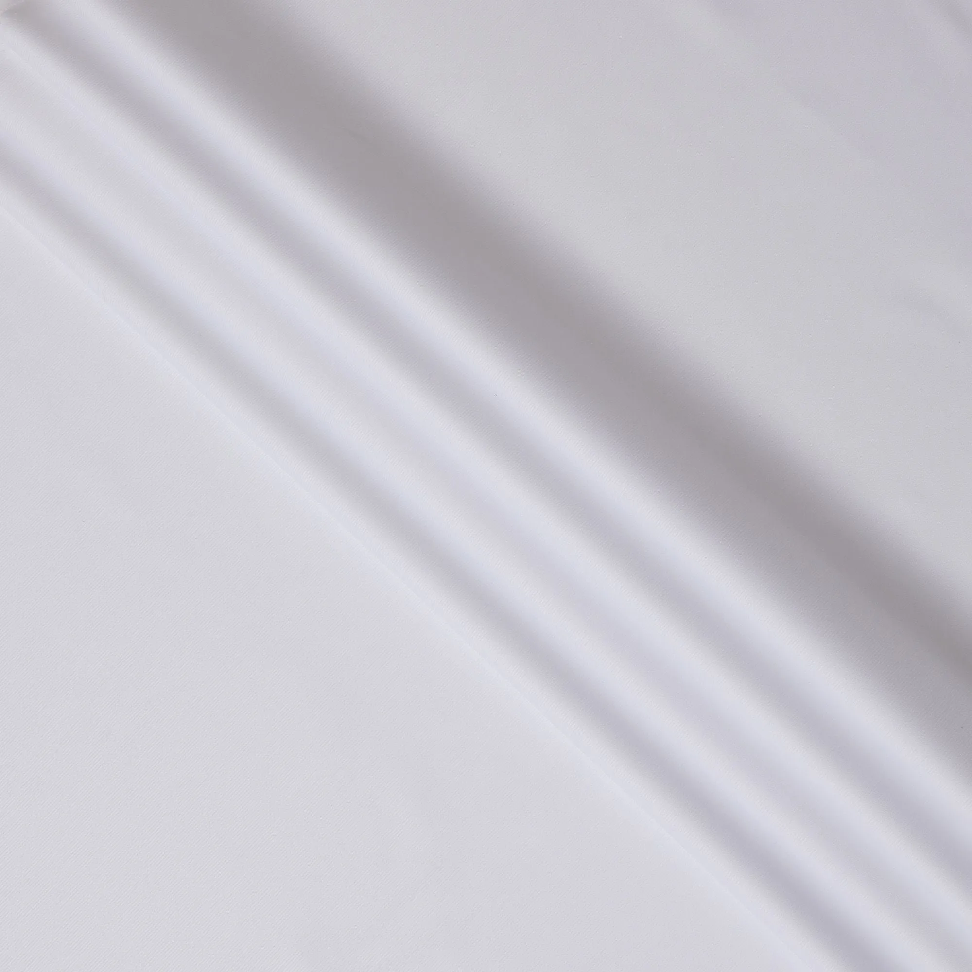 Pure White Swiss 100% Cotton Sateen Shirting Fabric - 150cm Wide, Silky Finish-D18891