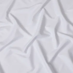 Pure White Swiss 100% Cotton Sateen Shirting Fabric - 150cm Wide, Silky Finish-D18891