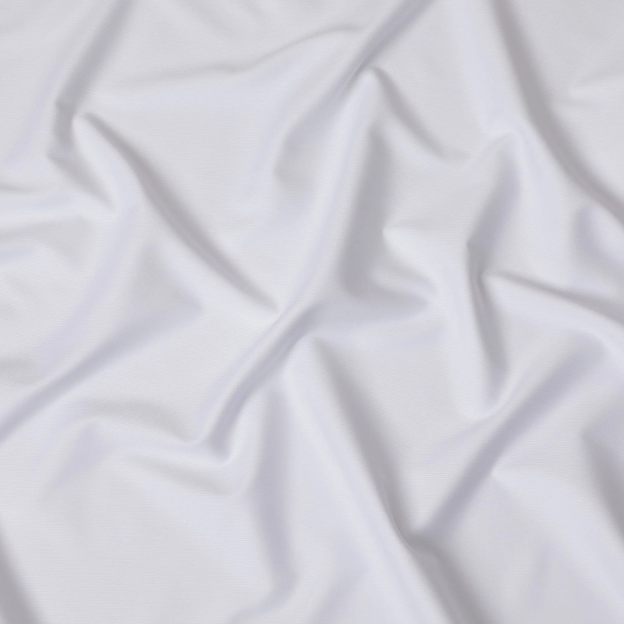 Pure White Swiss 100% Cotton Sateen Shirting Fabric - 150cm Wide, Silky Finish-D18891