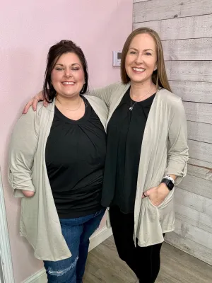 "Basic Need" Gabby Kimono- Taupe *FINAL SALE*