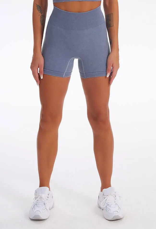 Seamless Washed High-Waist Shorts - Easy
