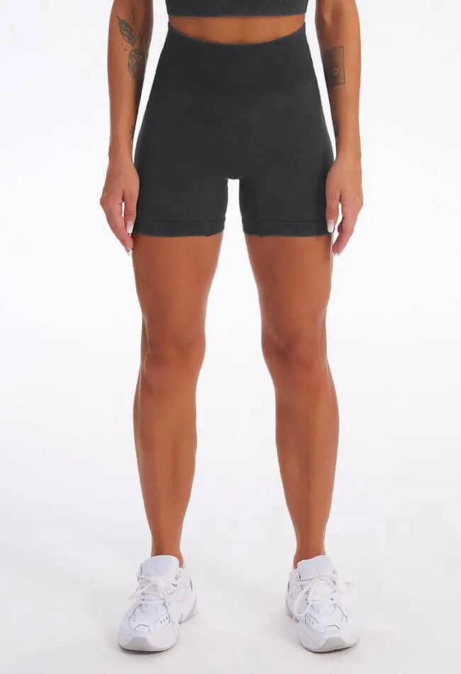 Seamless Washed High-Waist Shorts - Easy