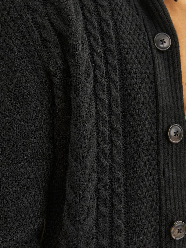 Shawl Neck Cardigan - Black