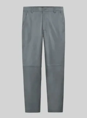 Sherpa Gray Leather Trousers