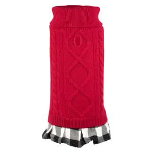 Sweater Dress | Red Plaid