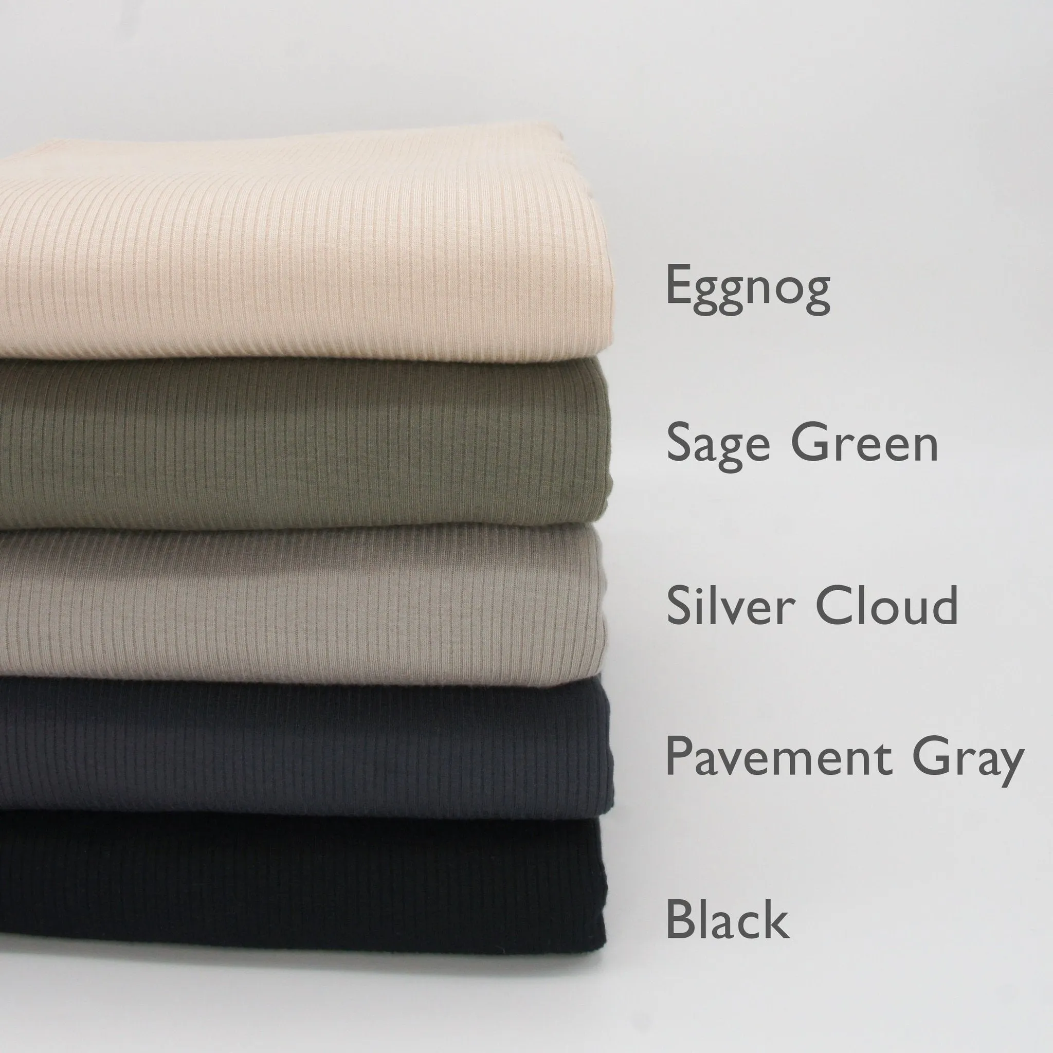 Tencel Modal Spandex Ribbed Knit - Sage Green