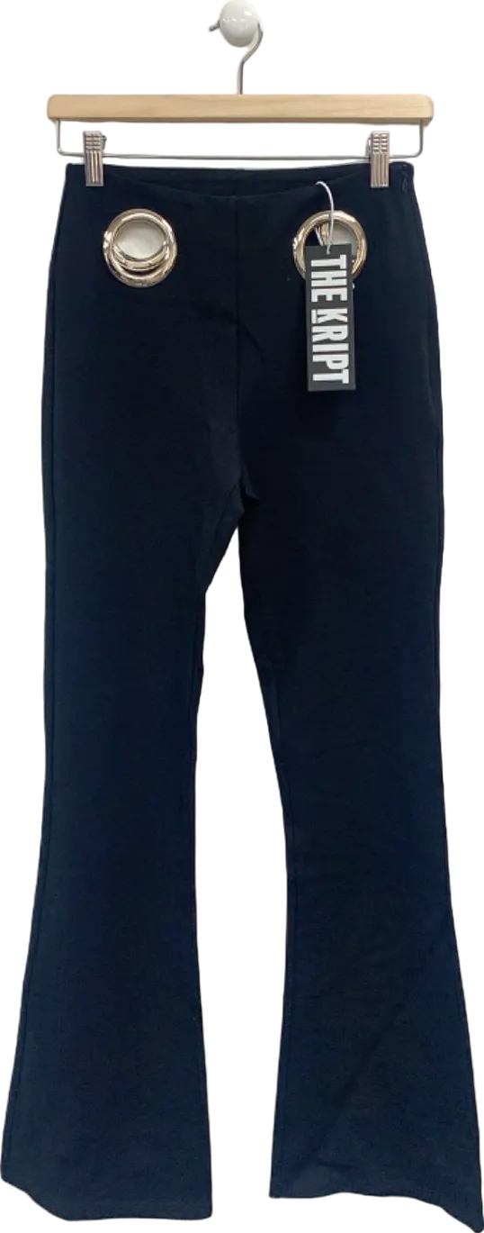 The Kript Black Flared Trousers UK S