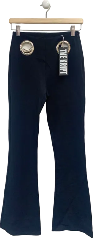 The Kript Black Flared Trousers UK S