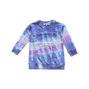 Tie Dye Sweatshirt Tunic- Purple/Pink