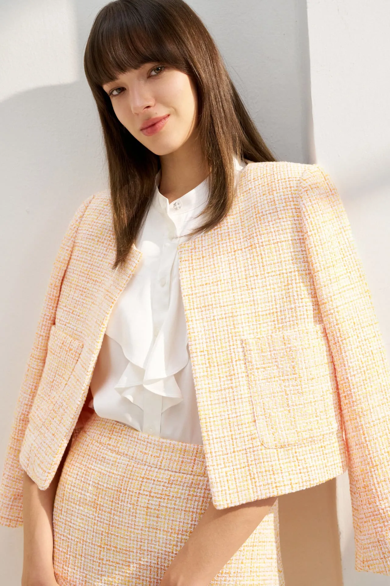Tweed Round Neck Jacket