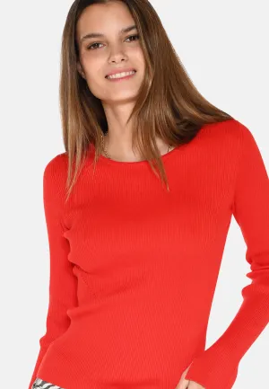 Twisti o-neck jumper 2679 - Fiery Red