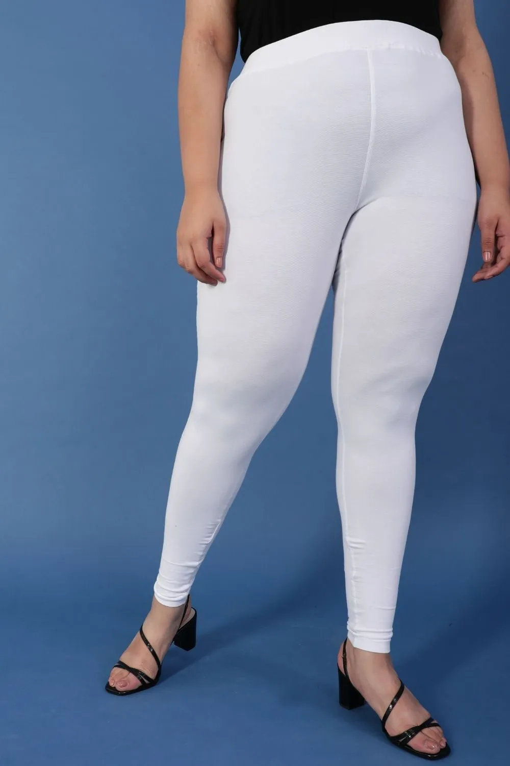 White Basic Leggings