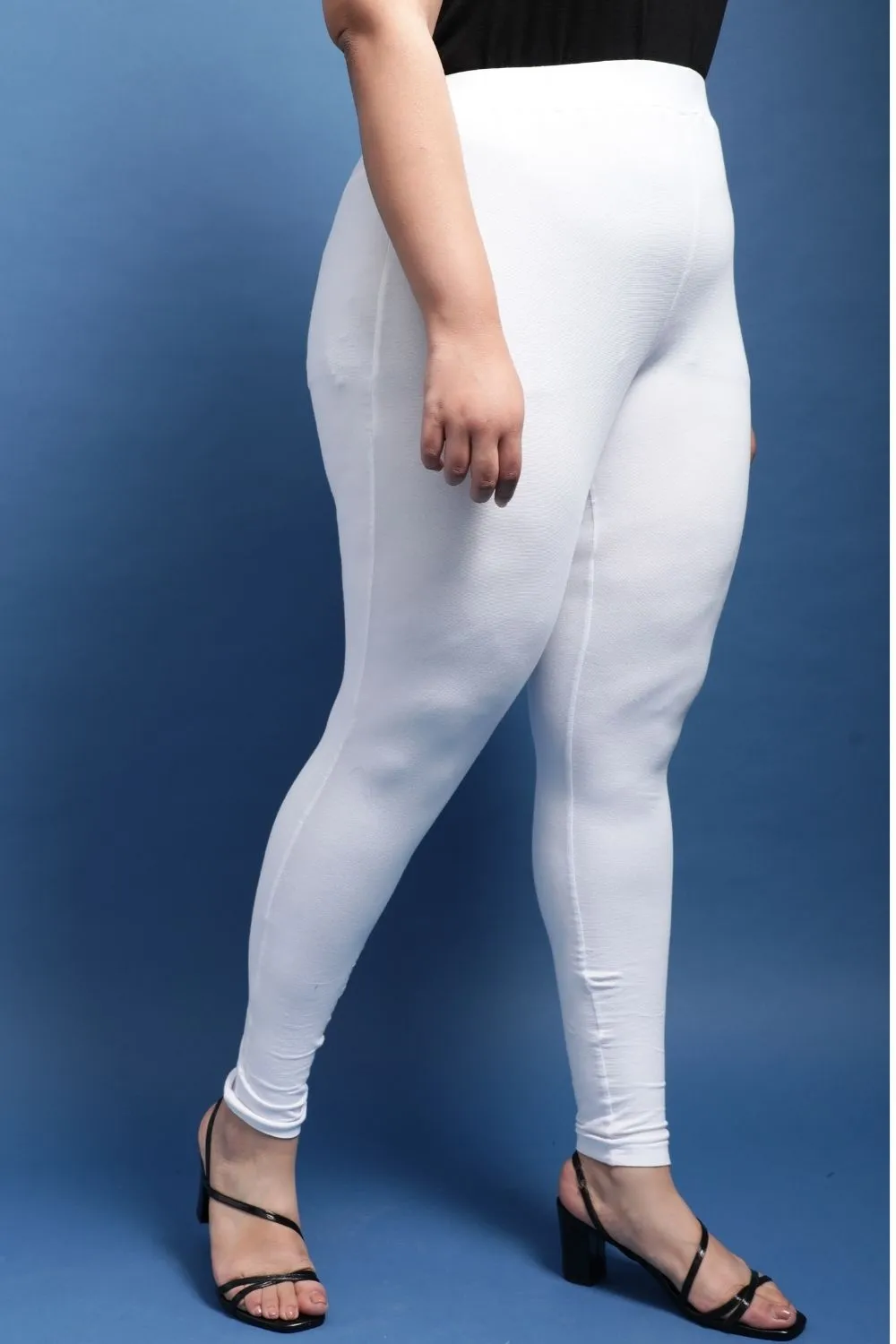 White Basic Leggings