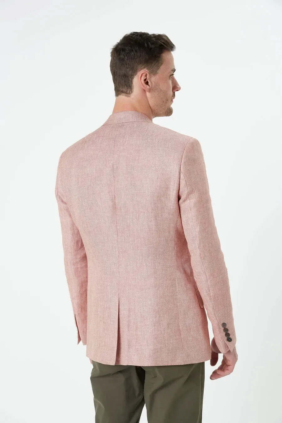 Wolf Kanat Linen Blazer - Caspian Red