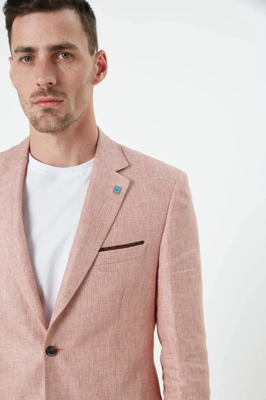 Wolf Kanat Linen Blazer - Caspian Red