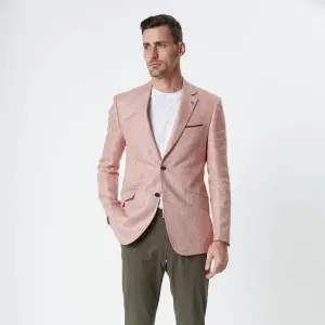 Wolf Kanat Linen Blazer - Caspian Red