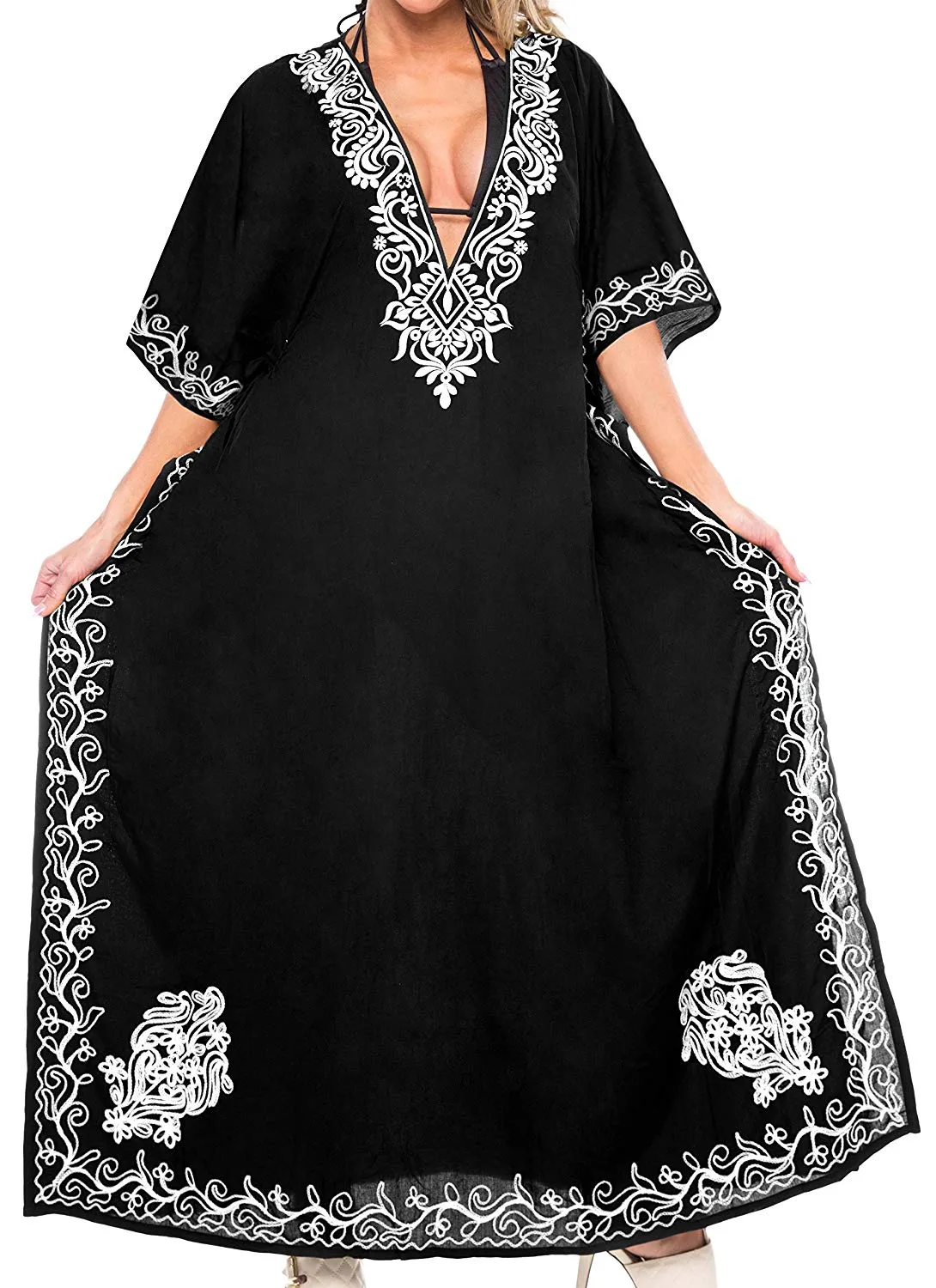 Women's Beach Designer Dress Rayon Swimwear Swimsuit Kimono Cover up Kaftan