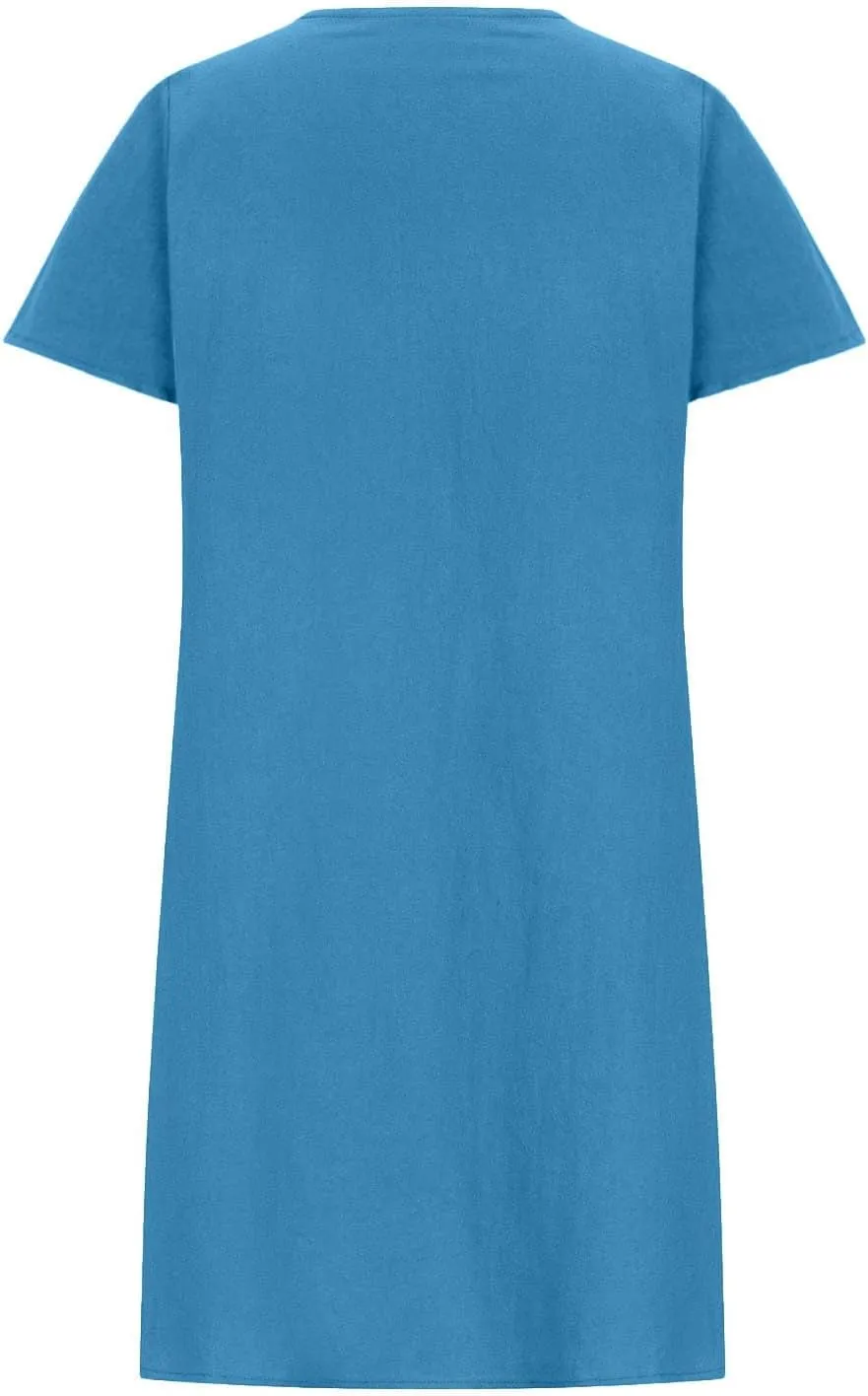 Women's Cotton Linen Midi Dress Plus Size Cap Sleeve Pleated Summer Dresses Vacation 2025 Crew Neck Casual Sundress Fashion