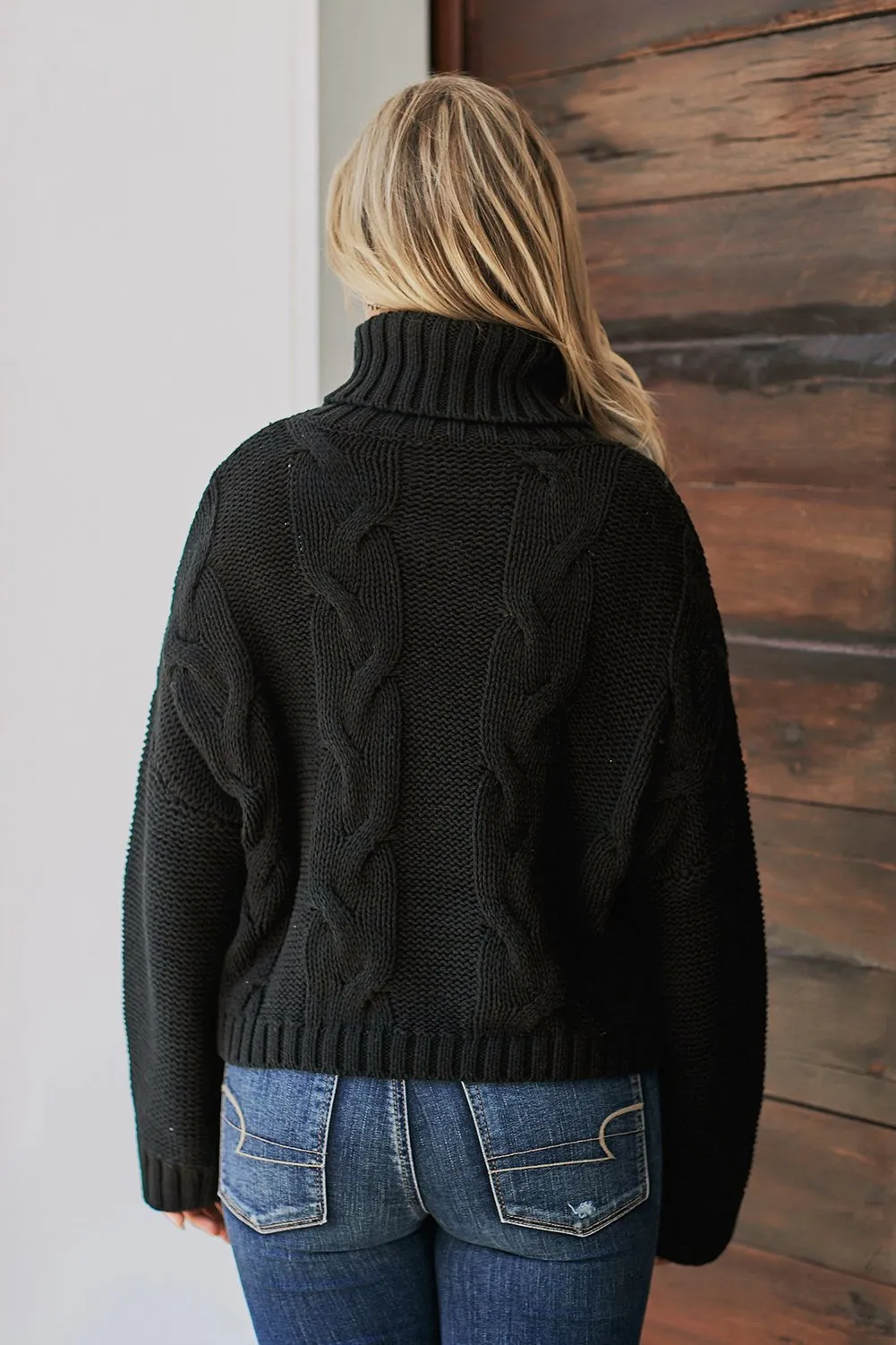 Women's Cuddle Approved Cable Knit Handmade Turtleneck Sweater
