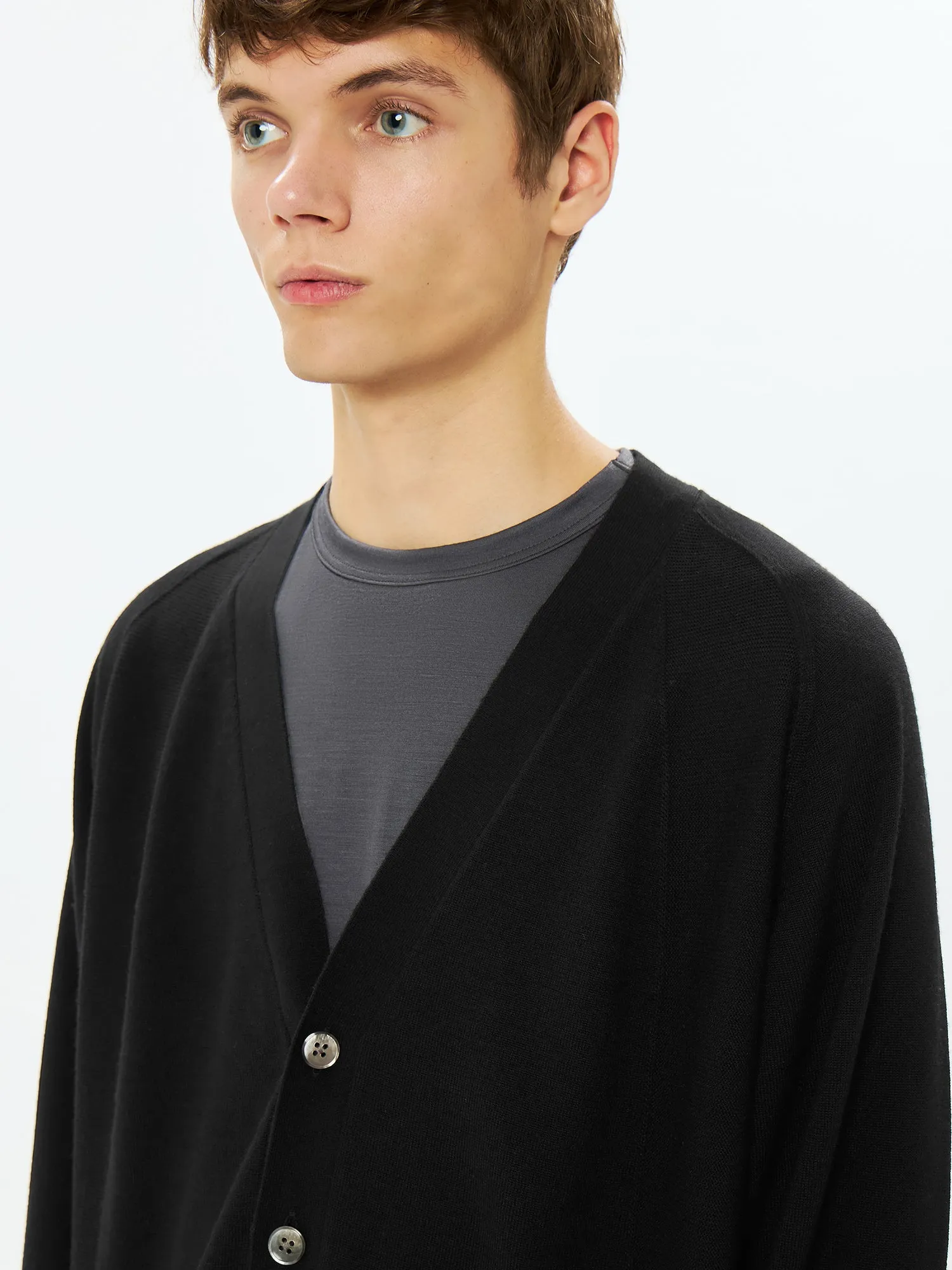 Wool x Brewed Protein Wholegarment Cardigan