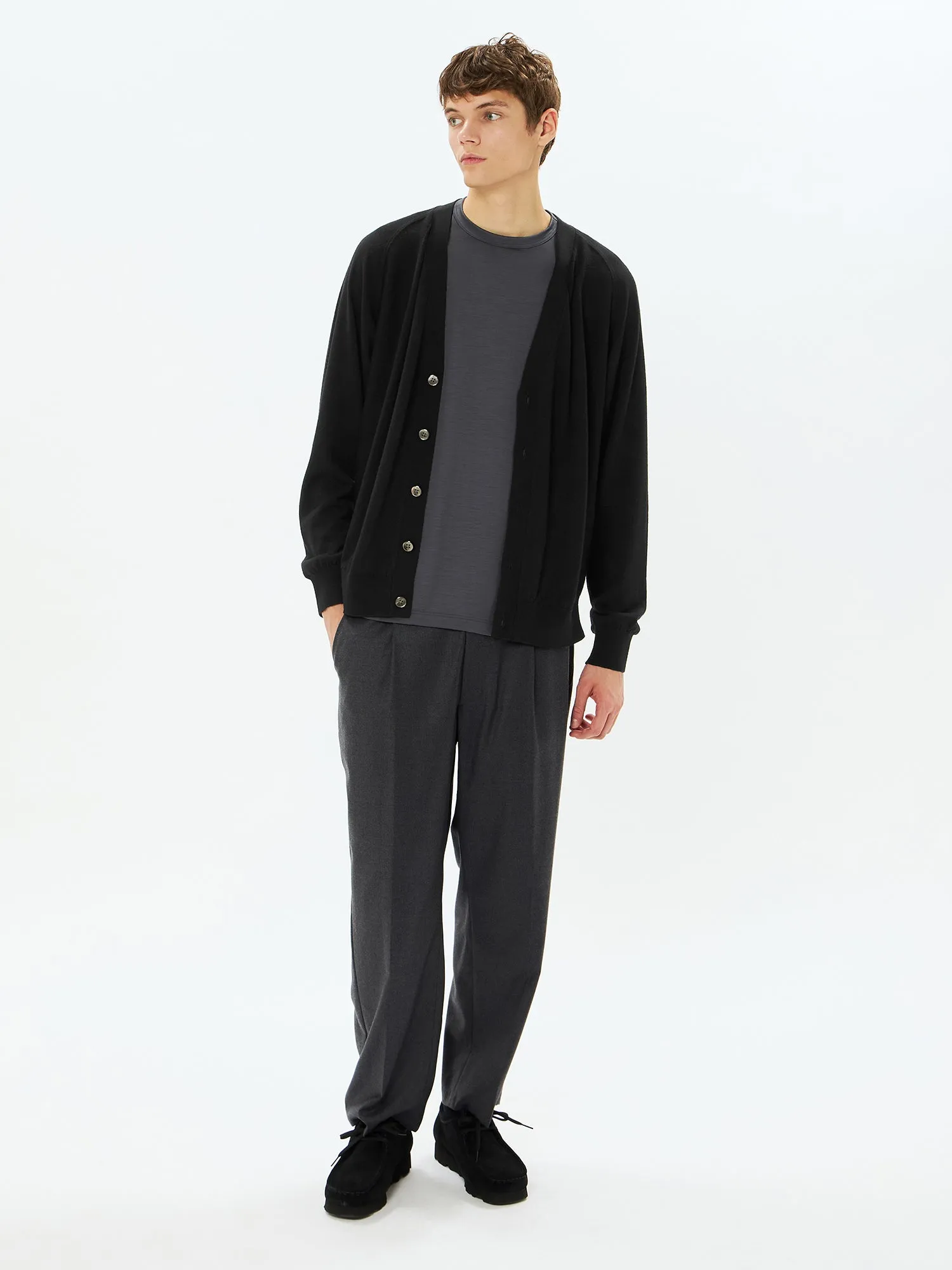 Wool x Brewed Protein Wholegarment Cardigan