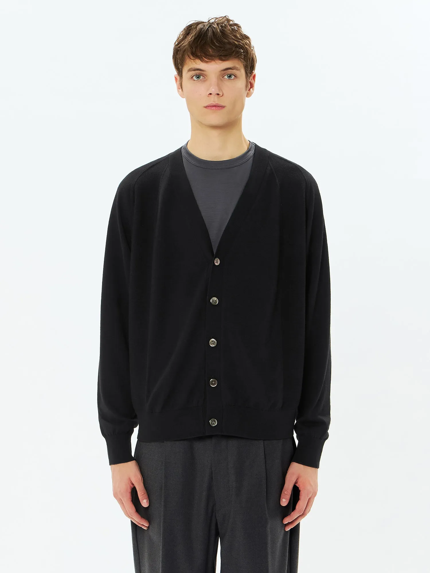 Wool x Brewed Protein Wholegarment Cardigan